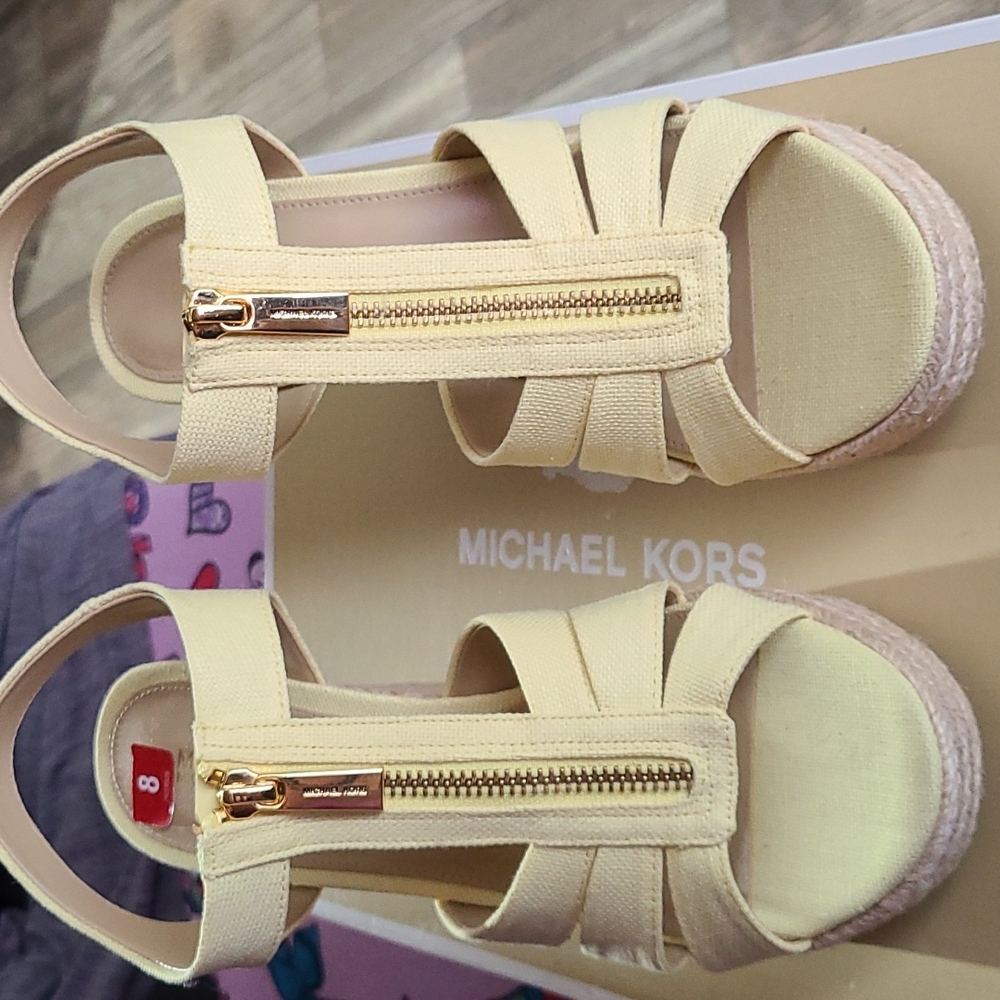 Michael Kors Yellow Wedges size 8